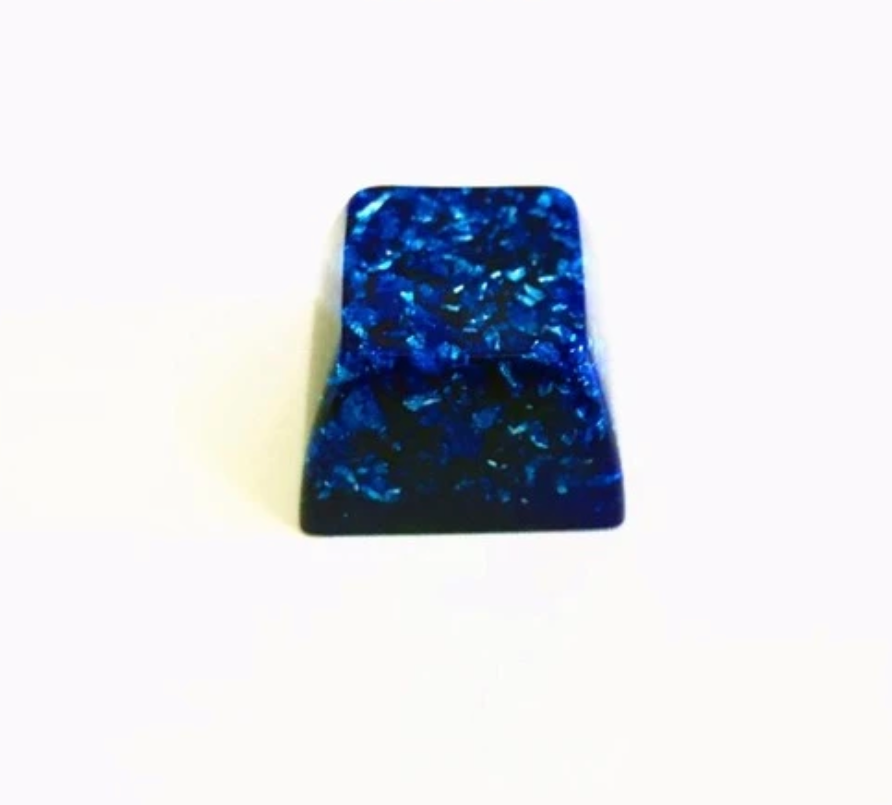 Handmade Resin & Silver Foil Artisan Keycap