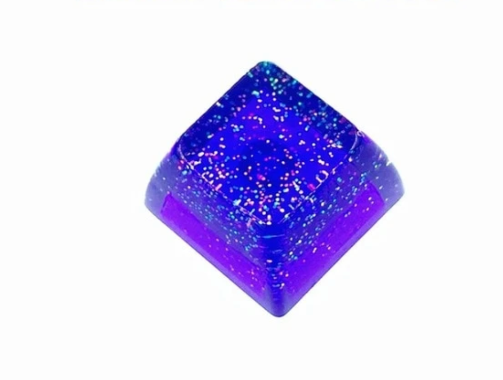 Handmade Resin & Silver Foil Artisan Keycap